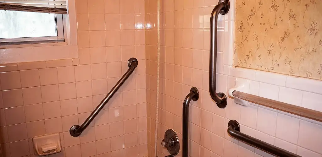 Shower grab bar installation for bathroom safety and accessibility in Bellevue, WA