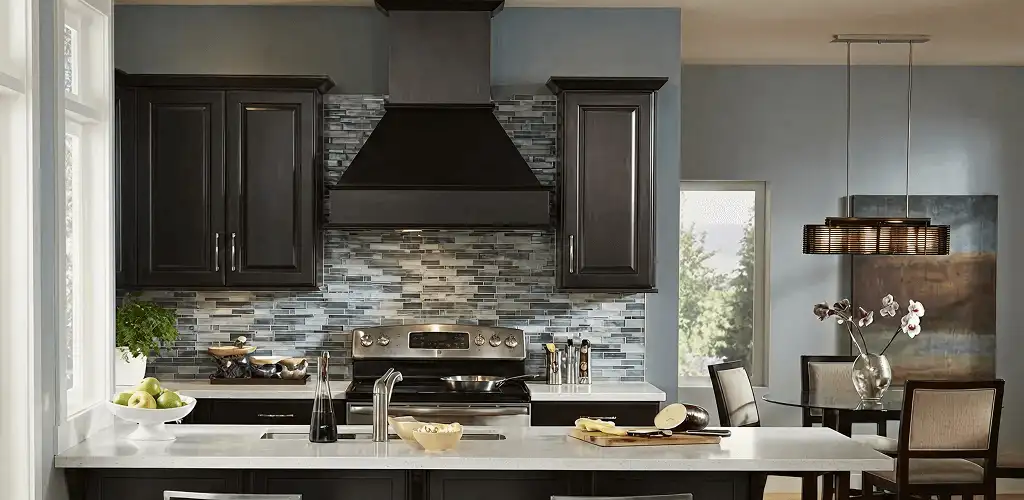 Kitchen cabinet painting and refinishing in a modern kitchen in Bellevue, WA